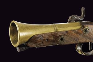 Pistola a luminello con canna a tromboncino  - Asta La Collezione di Armi Antiche di un Gentiluomo Californiano - Associazione Nazionale - Case d'Asta italiane