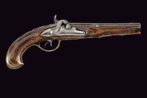 Pistola a due canne convertita a luminello  - Asta La Collezione di Armi Antiche di un Gentiluomo Californiano - Associazione Nazionale - Case d'Asta italiane