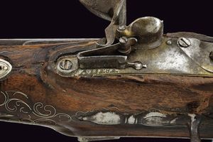 Pistola a pietra focaia a due canne di L. Droische  - Asta La Collezione di Armi Antiche di un Gentiluomo Californiano - Associazione Nazionale - Case d'Asta italiane