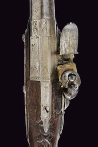 Pistola a pietra focaia a semi-retrocarica  - Asta La Collezione di Armi Antiche di un Gentiluomo Californiano - Associazione Nazionale - Case d'Asta italiane