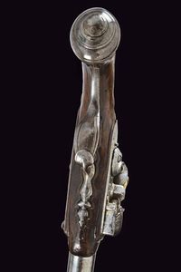 Pistola a pietra focaia a semi-retrocarica  - Asta La Collezione di Armi Antiche di un Gentiluomo Californiano - Associazione Nazionale - Case d'Asta italiane