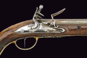 Pistola a pietra focaia di Andre Kuchenreuther  - Asta La Collezione di Armi Antiche di un Gentiluomo Californiano - Associazione Nazionale - Case d'Asta italiane