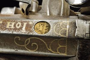 Pistola a pietra focaia di Andre Kuchenreuther  - Asta La Collezione di Armi Antiche di un Gentiluomo Californiano - Associazione Nazionale - Case d'Asta italiane