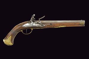 Pistola a pietra focaia di Andre Kuchenreuther  - Asta La Collezione di Armi Antiche di un Gentiluomo Californiano - Associazione Nazionale - Case d'Asta italiane