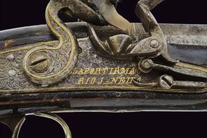 Bella pistola a pietra focaia di Laport Irmaos  - Asta La Collezione di Armi Antiche di un Gentiluomo Californiano - Associazione Nazionale - Case d'Asta italiane