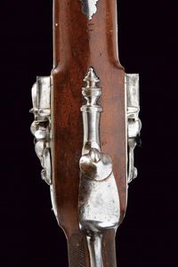 Bella pistola a pietra focaia a due canne  - Asta La Collezione di Armi Antiche di un Gentiluomo Californiano - Associazione Nazionale - Case d'Asta italiane