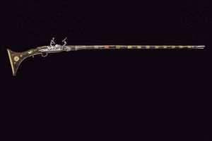 Moukala a pietra focaia  - Asta La Collezione di Armi Antiche di un Gentiluomo Californiano - Associazione Nazionale - Case d'Asta italiane