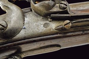 Pistola a pietra focaia da cavalleria  - Asta La Collezione di Armi Antiche di un Gentiluomo Californiano - Associazione Nazionale - Case d'Asta italiane