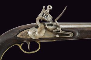 Pistola a pietra focaia da cavalleria  - Asta La Collezione di Armi Antiche di un Gentiluomo Californiano - Associazione Nazionale - Case d'Asta italiane