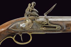 Pistola a pietra focaia da cavalleria  - Asta La Collezione di Armi Antiche di un Gentiluomo Californiano - Associazione Nazionale - Case d'Asta italiane