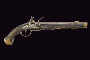 Pistola a pietra focaia  - Asta La Collezione di Armi Antiche di un Gentiluomo Californiano - Associazione Nazionale - Case d'Asta italiane