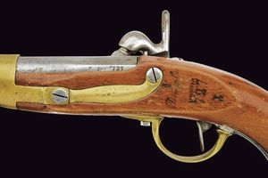 Pistola a luminello Mod. 1822 T Bis  - Asta La Collezione di Armi Antiche di un Gentiluomo Californiano - Associazione Nazionale - Case d'Asta italiane