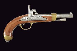 Pistola a luminello Mod. 1822 T Bis  - Asta La Collezione di Armi Antiche di un Gentiluomo Californiano - Associazione Nazionale - Case d'Asta italiane
