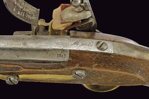 Pistola a pietra focaia An. XIII  - Asta La Collezione di Armi Antiche di un Gentiluomo Californiano - Associazione Nazionale - Case d'Asta italiane