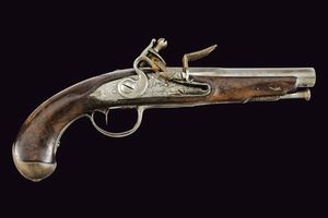 Pistola a pietra focaia  - Asta La Collezione di Armi Antiche di un Gentiluomo Californiano - Associazione Nazionale - Case d'Asta italiane