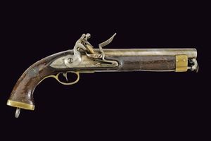 Pistola a pietra focaia  - Asta La Collezione di Armi Antiche di un Gentiluomo Californiano - Associazione Nazionale - Case d'Asta italiane