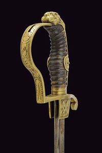 Sciabola da ufficiale di artiglieria  - Asta La Collezione di Armi Antiche di un Gentiluomo Californiano - Associazione Nazionale - Case d'Asta italiane