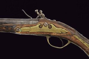 Pistola a pietra focaia  - Asta La Collezione di Armi Antiche di un Gentiluomo Californiano - Associazione Nazionale - Case d'Asta italiane