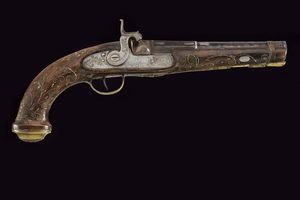 Pistola a luminello  - Asta La Collezione di Armi Antiche di un Gentiluomo Californiano - Associazione Nazionale - Case d'Asta italiane