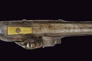 Pistola a pietra focaia  - Asta La Collezione di Armi Antiche di un Gentiluomo Californiano - Associazione Nazionale - Case d'Asta italiane