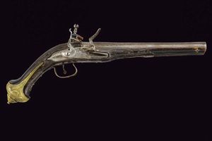 Pistola a pietra focaia  - Asta La Collezione di Armi Antiche di un Gentiluomo Californiano - Associazione Nazionale - Case d'Asta italiane