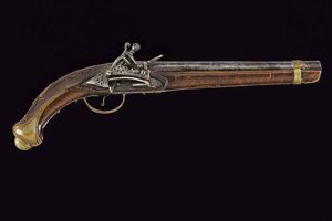 Pistola a pietra focaia alla morlacca  - Asta La Collezione di Armi Antiche di un Gentiluomo Californiano - Associazione Nazionale - Case d'Asta italiane