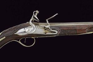 Pistola a pietra focaia  - Asta La Collezione di Armi Antiche di un Gentiluomo Californiano - Associazione Nazionale - Case d'Asta italiane