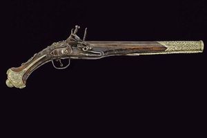 Pistola a pietra focaia  - Asta La Collezione di Armi Antiche di un Gentiluomo Californiano - Associazione Nazionale - Case d'Asta italiane