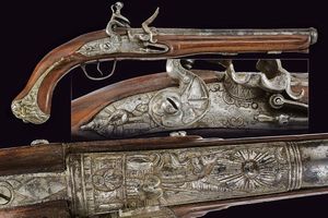 Pistola a pietra focaia  - Asta La Collezione di Armi Antiche di un Gentiluomo Californiano - Associazione Nazionale - Case d'Asta italiane