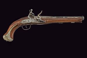 Pistola a pietra focaia  - Asta La Collezione di Armi Antiche di un Gentiluomo Californiano - Associazione Nazionale - Case d'Asta italiane
