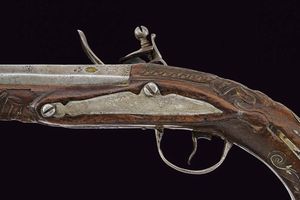 Pistola a pietra focaia  - Asta La Collezione di Armi Antiche di un Gentiluomo Californiano - Associazione Nazionale - Case d'Asta italiane