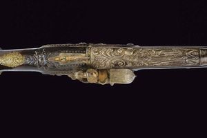 Bella pistola a pietra focaia per il mercato orientale di Louis Lamotte  - Asta La Collezione di Armi Antiche di un Gentiluomo Californiano - Associazione Nazionale - Case d'Asta italiane