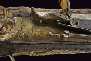 Bella pistola a pietra focaia per il mercato orientale di Louis Lamotte  - Asta La Collezione di Armi Antiche di un Gentiluomo Californiano - Associazione Nazionale - Case d'Asta italiane