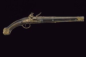 Bella pistola a pietra focaia per il mercato orientale di Louis Lamotte  - Asta La Collezione di Armi Antiche di un Gentiluomo Californiano - Associazione Nazionale - Case d'Asta italiane