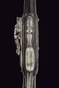 Bellissima pistola a pietra focaia in stile Ali Pasha con fornimenti in argento  - Asta La Collezione di Armi Antiche di un Gentiluomo Californiano - Associazione Nazionale - Case d'Asta italiane