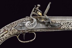 Bella pistola con fornimenti in argento  - Asta La Collezione di Armi Antiche di un Gentiluomo Californiano - Associazione Nazionale - Case d'Asta italiane