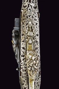 Bella pistola con fornimenti in argento  - Asta La Collezione di Armi Antiche di un Gentiluomo Californiano - Associazione Nazionale - Case d'Asta italiane