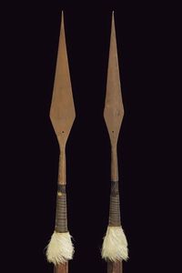 Lotto di due piccole lance rituali  - Asta La Collezione di Armi Antiche di un Gentiluomo Californiano - Associazione Nazionale - Case d'Asta italiane