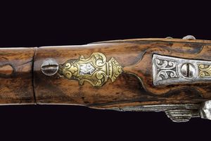 Bellissimo scavezzo a pietra focaia del maestro A. L.  - Asta La Collezione di Armi Antiche di un Gentiluomo Californiano - Associazione Nazionale - Case d'Asta italiane