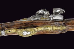 Bellissimo scavezzo a pietra focaia del maestro A. L.  - Asta La Collezione di Armi Antiche di un Gentiluomo Californiano - Associazione Nazionale - Case d'Asta italiane