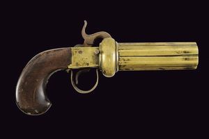 Pepperbox a luminello da marina  - Asta La Collezione di Armi Antiche di un Gentiluomo Californiano - Associazione Nazionale - Case d'Asta italiane