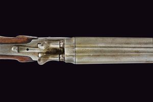 Pistola a percussione centrale a due canne  - Asta La Collezione di Armi Antiche di un Gentiluomo Californiano - Associazione Nazionale - Case d'Asta italiane