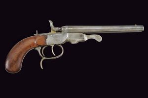 Pistola a percussione centrale a due canne  - Asta La Collezione di Armi Antiche di un Gentiluomo Californiano - Associazione Nazionale - Case d'Asta italiane