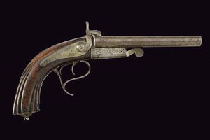 Pistola a spillo a due canne  - Asta La Collezione di Armi Antiche di un Gentiluomo Californiano - Associazione Nazionale - Case d'Asta italiane