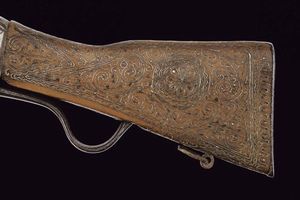 Interessante carabina corta tipo Martini con decorazioni in argento  - Asta La Collezione di Armi Antiche di un Gentiluomo Californiano - Associazione Nazionale - Case d'Asta italiane