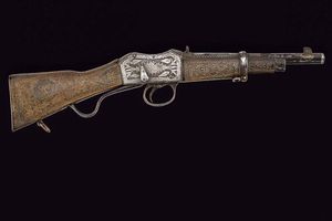 Interessante carabina corta tipo Martini con decorazioni in argento  - Asta La Collezione di Armi Antiche di un Gentiluomo Californiano - Associazione Nazionale - Case d'Asta italiane