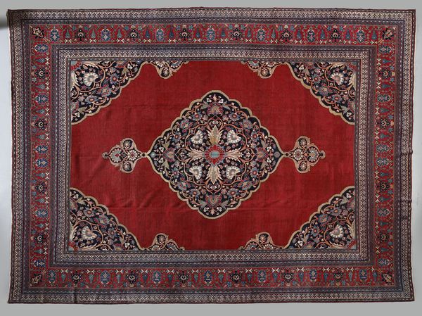 MANIFATTURA PERSIANA : Magnifico esemplare di tappeto Khorassan, zona nord-orientale persiana, a tinte vegetali e nodo fine. Seconda met XIX secolo  - Asta Asta 502 | ARTE ANTICA E DEL XIX SECOLO Online - Associazione Nazionale - Case d'Asta italiane