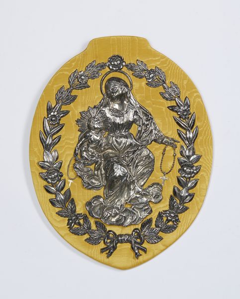 ARGENTIERE ITALIANO DEL XVIII-XIX SECOLO : Madonna con Bambino in lamina dargento entro ghirlanda floreale  - Asta Asta 502 | ARTE ANTICA E DEL XIX SECOLO Online - Associazione Nazionale - Case d'Asta italiane