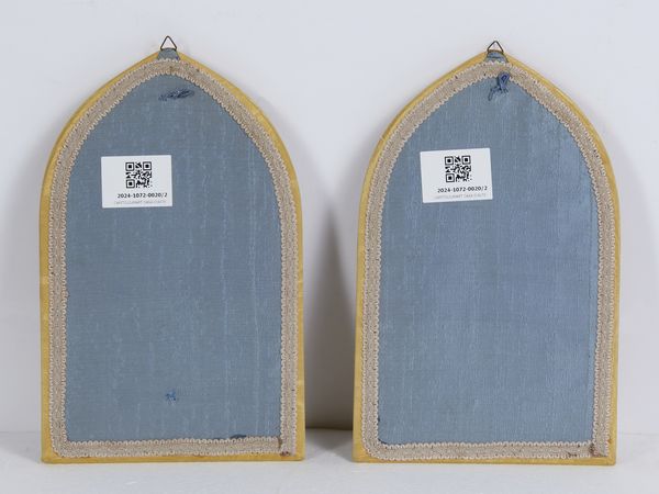 ARGENTIERE ITALIANO DEL XVIII-XIX SECOLO : Coppia di piccole acquasantiere in lamina dargento sbalzato e parzialmente dorato raffigurante San Giuseppe con Bambino e Madonna con Bambino  - Asta Asta 502 | ARTE ANTICA E DEL XIX SECOLO Online - Associazione Nazionale - Case d'Asta italiane