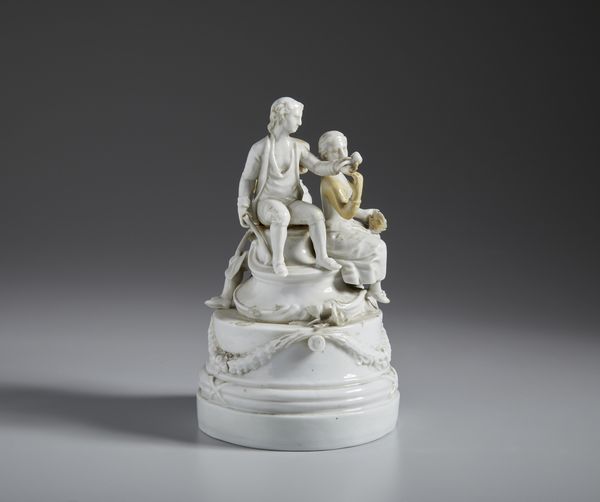 MANIFATTURA COZZI, VENEZIA, 1780 CIRCA : Gruppo in porcellana bianca raffigurante una scena galante  - Asta Asta 502 | ARTE ANTICA E DEL XIX SECOLO Online - Associazione Nazionale - Case d'Asta italiane
